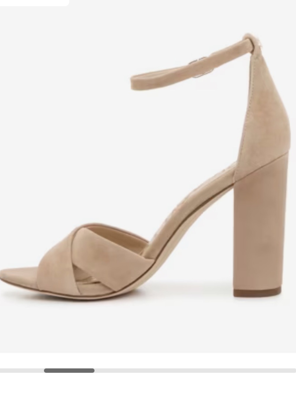 NBW Sam Edelman Yenna Sandal size 7.5 tan adjustable ankle strap 4 inch heel - Picture 2 of 8